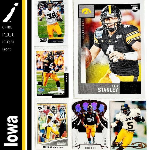 NCAA Other - Iowa Hawkeyes 6 Card Lot - CFTBL [4_3_1]